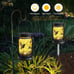 2 Pack Outdoor Hanging Solar Lanterns, Hummingbird Theme Vintage Glass Mason Jar