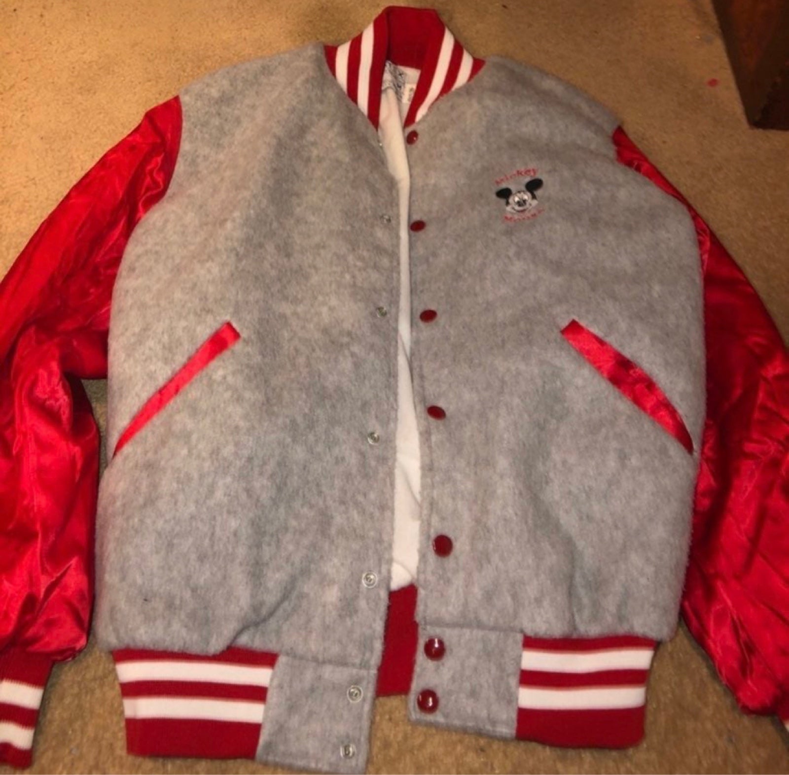Vintage Mickey Mouse Silk Bomber Jacket