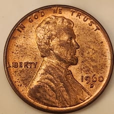 1960 D Lincoln Memorial Cent ,sm/lrg D/D