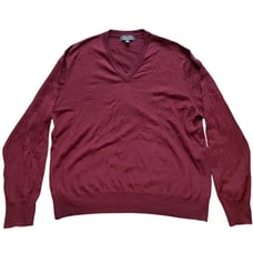 Brooks Brothers Sweater Mens XXL Brookstech Merino Wool VNeck Soft Knit Pullover