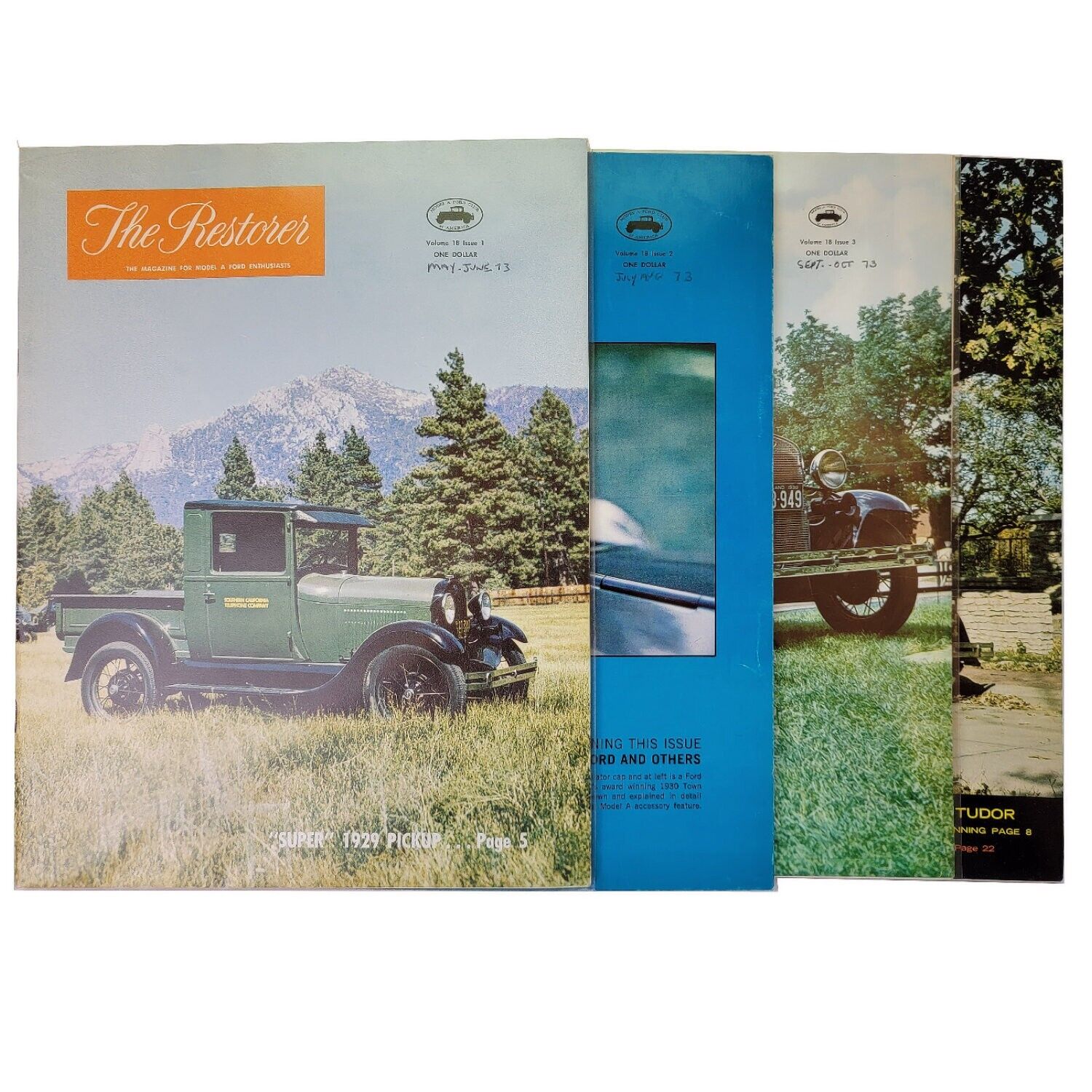 Vintage Restorer Magazine Model A Ford Enthusiast 1973 Bi-monthly 6 Issues