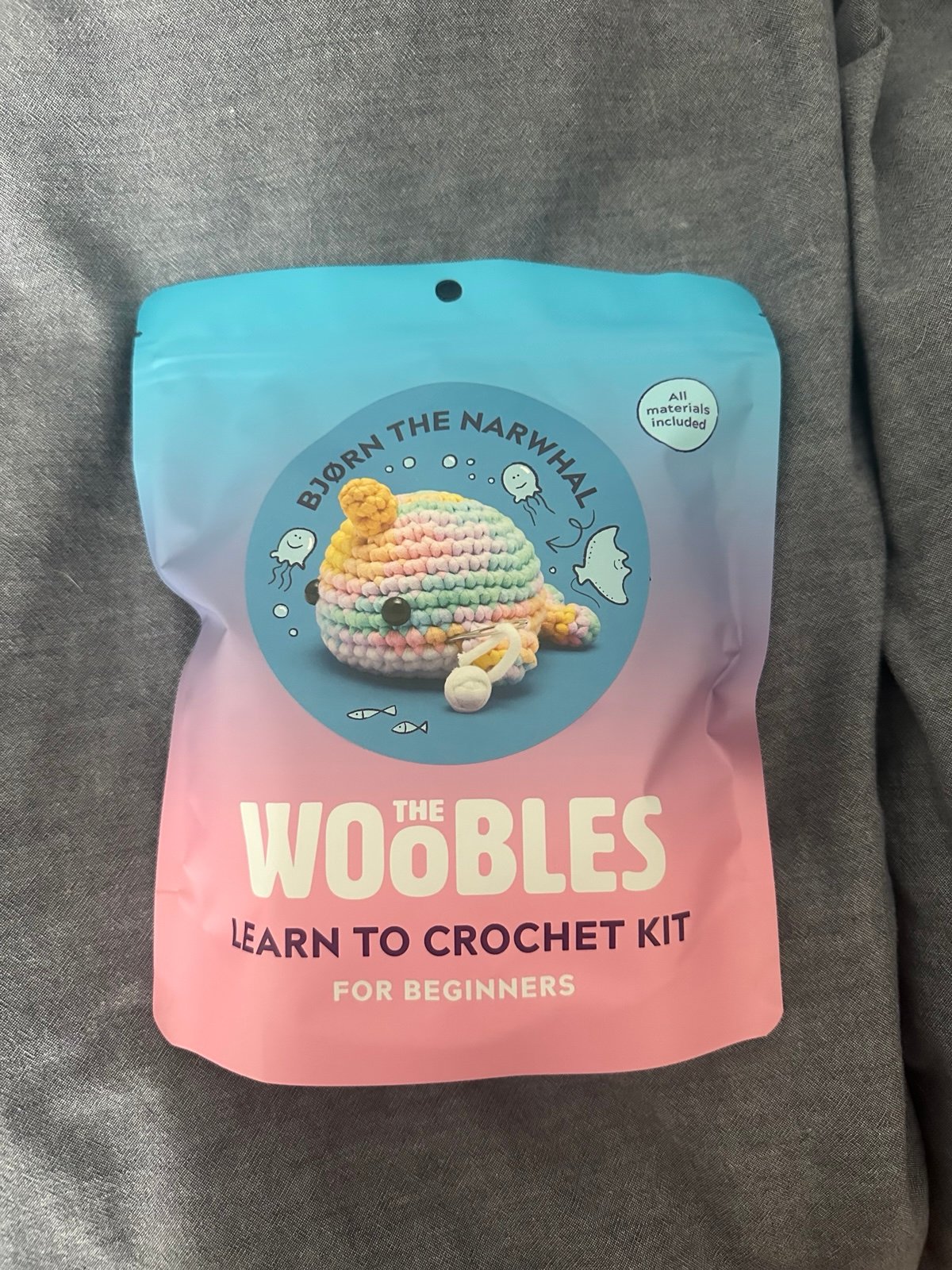 The Woobles pastel Björn the Narwal