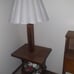 Vintage Pedastle Stand Table with Built-in Lamp