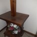 Vintage Pedastle Stand Table with Built-in Lamp