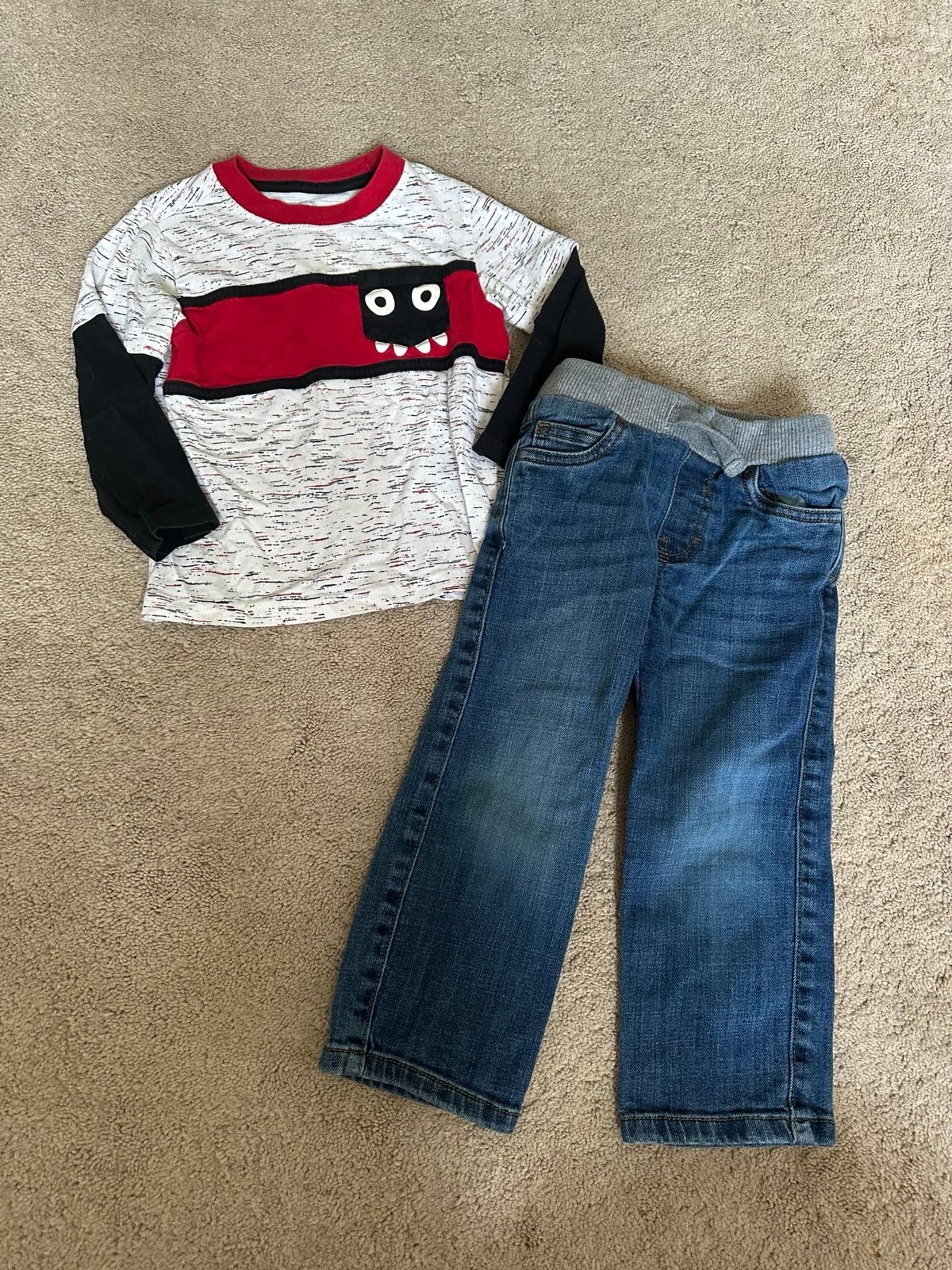 Boys jean shirt set 2t