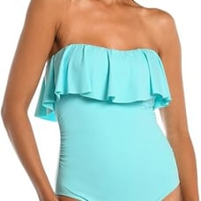 La Blanca Women's Ruffle Bandeau One Piece Swimsuit Size 6 NWT