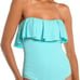 La Blanca Women's Ruffle Bandeau One Piece Swimsuit Size 6 NWT