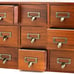 Desk Drawer Organizer, Wooden Vintage Apothecary Cabinet with 9 Drawers