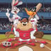 Looney Tunes Cleveland Indians Baseball Bugs Taz Daffy Duck Collectible wall art