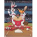 Looney Tunes Cleveland Indians Baseball Bugs Taz Daffy Duck Collectible wall art