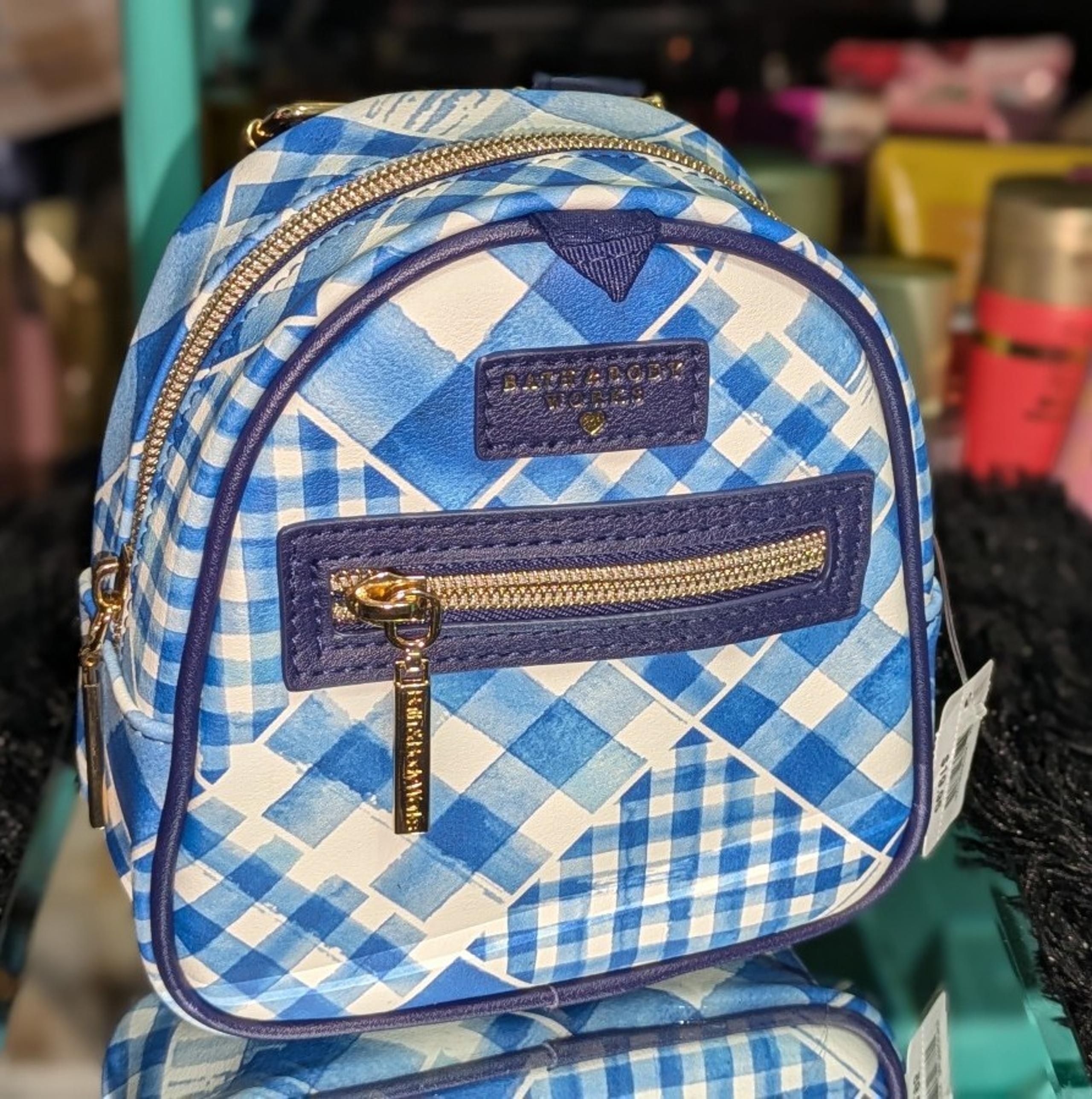 Bath & Body Works Gingham Print Mini Backpack Purse