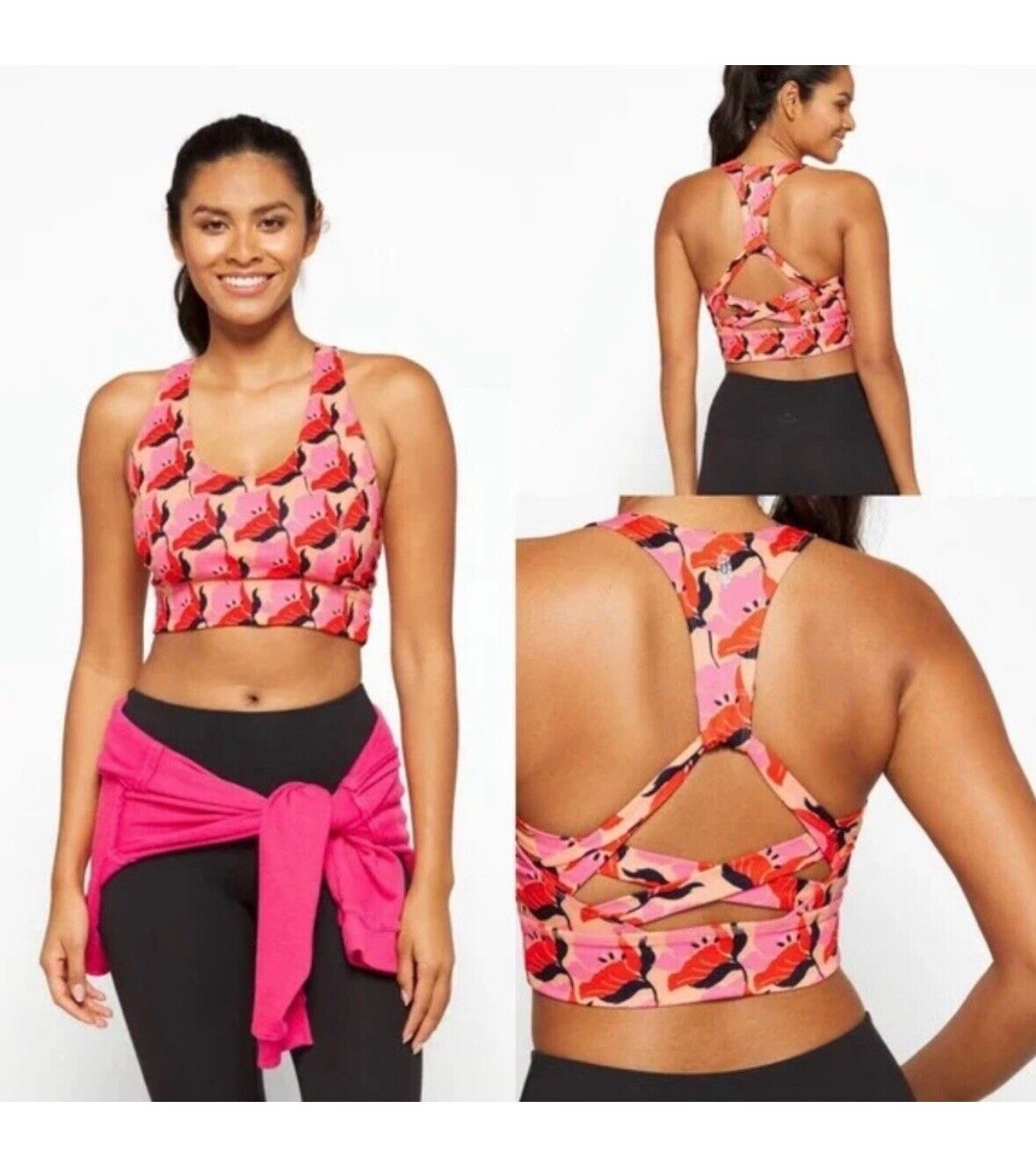 Free People Ashford Synergy Clementine Combo Top Women’s Size M Sports Bra NEW
