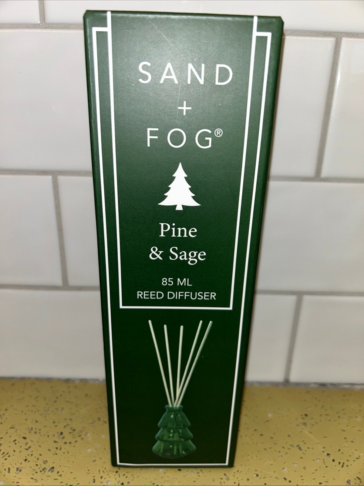 Sand + Fog Pine & Sage Scented Reed Diffuser 85 ml With Bamboo reeds New
