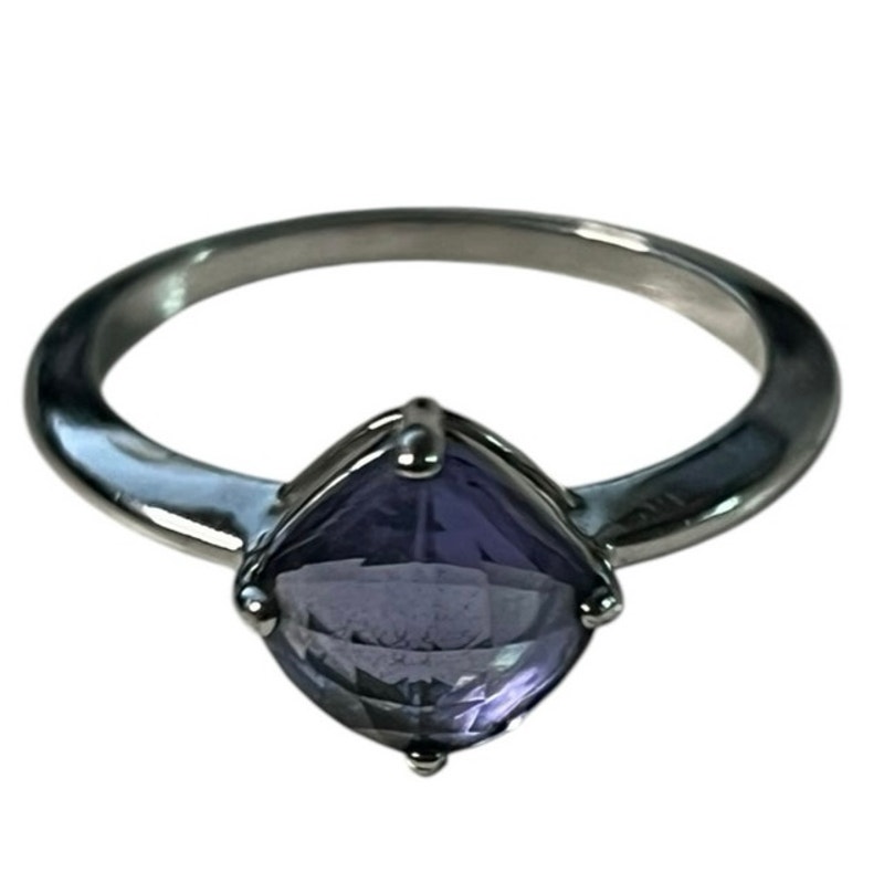Swarovski Sterling silver LEA Ring PURPLE size 8