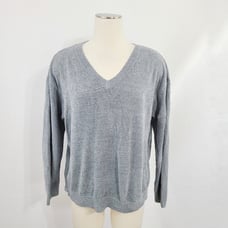 Barefoot Dreams CozyChic Lite Pullover sweater Shadow Blue grey size large