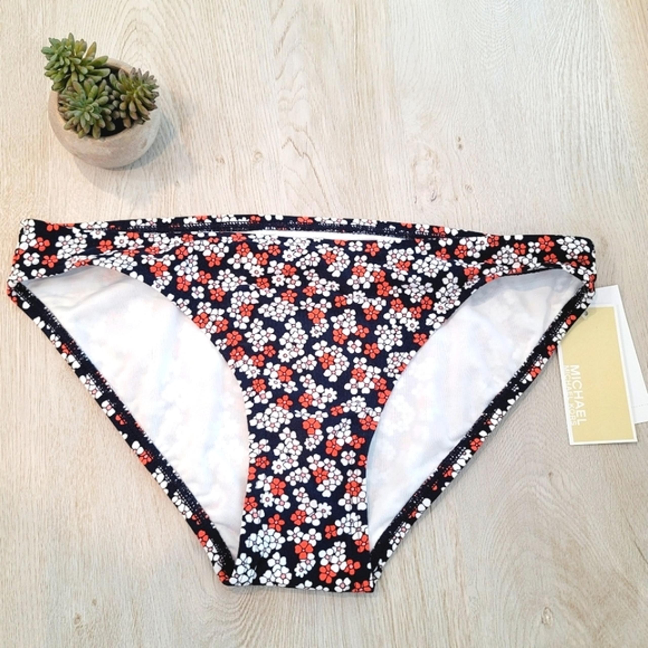 NWT Michael Michael Kors Floral Print Bikini Bottom Women's Size XS
