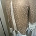 Blouse A'reve Women's Beige Ivory Button Up Lace Embellish 3/4 Sleeve Cardigan