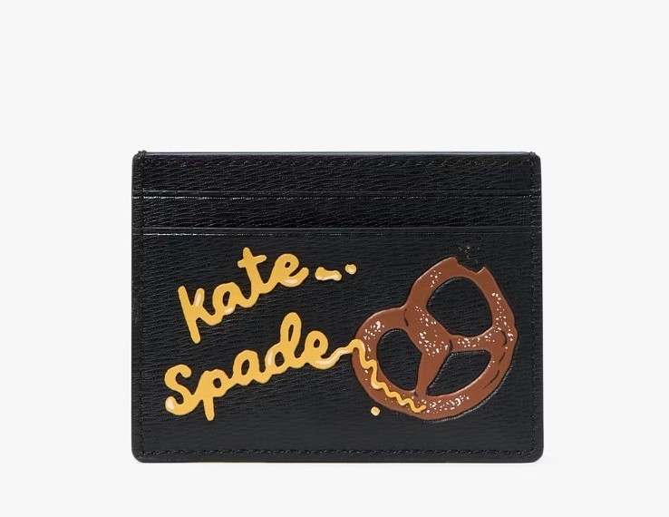 Kate Spade NYC Big Apple Small Slim Card Holder, Black Multi