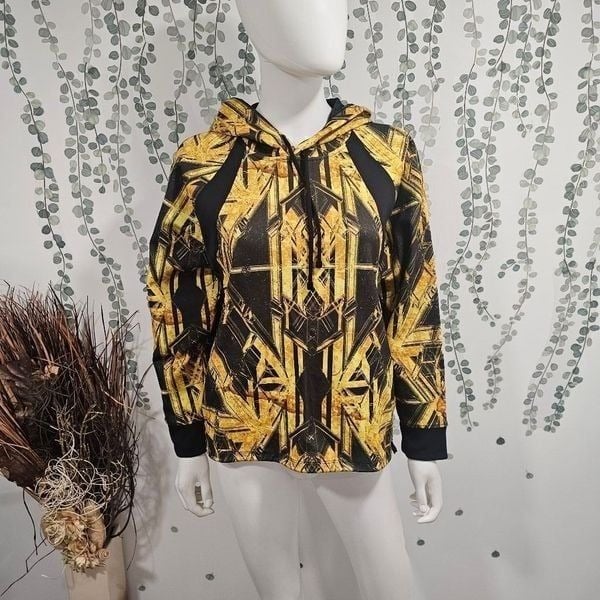 Koral Nova Pullover Hoodie Sweatshirt Size S Yellow