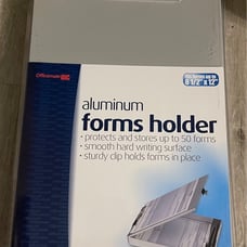 Officemate Aluminum Forms Storage & Clipboard New 8.5 W x 12 L x 1.5 D Inch