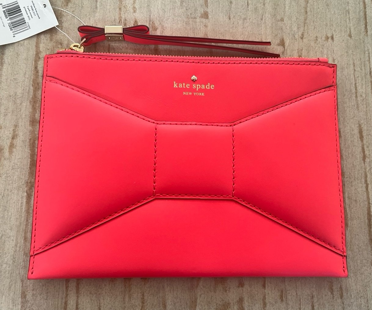 Pink bow clutch new with tag