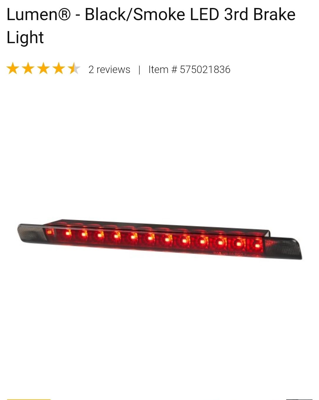 Lumen® 89-1001131 - Black/Smoke LED 3rd Brake Light 4runner 5th gen read descrip