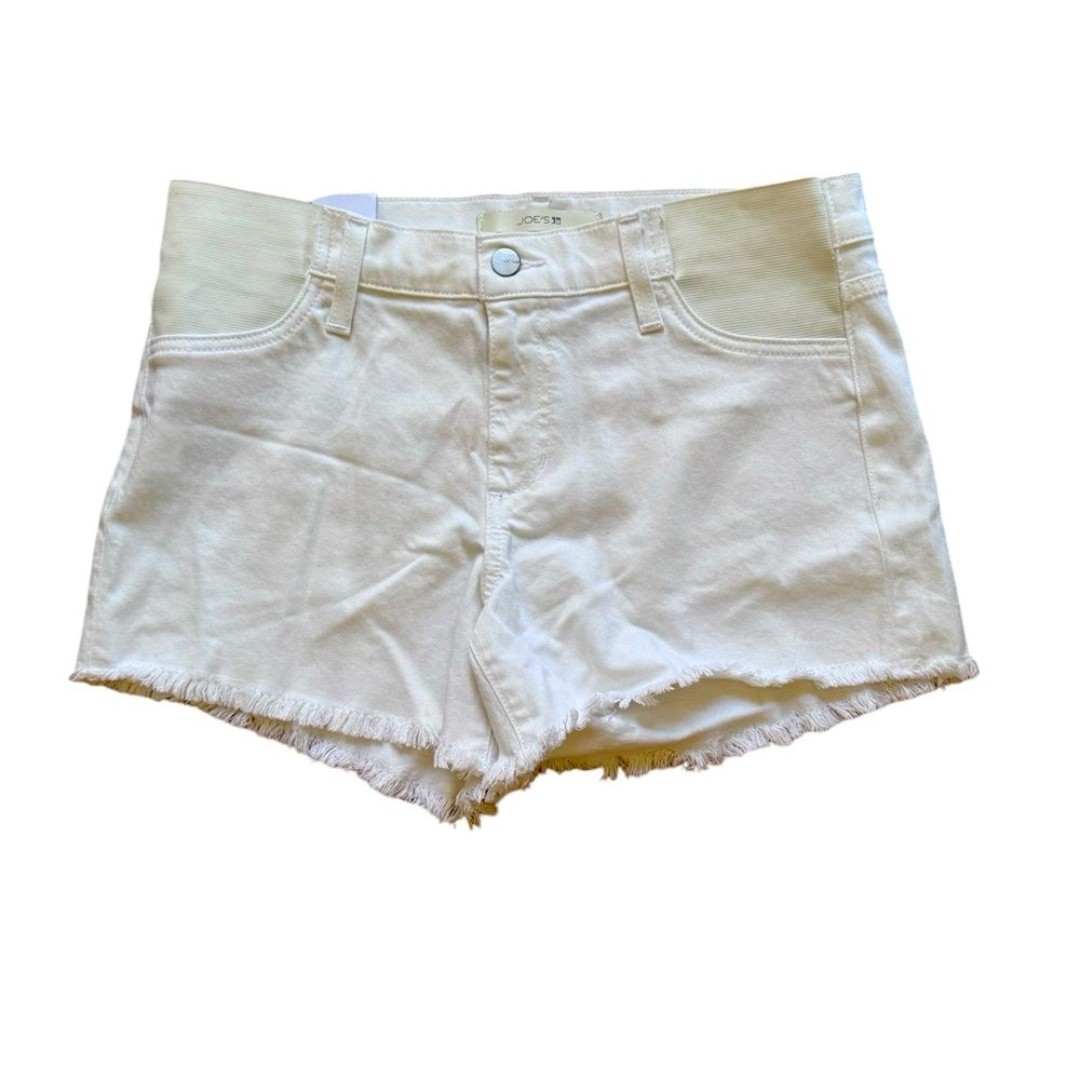 Joe’s Womens The Ozzie White Jean Denim Shorts 4” cut off Raw Hem size 28