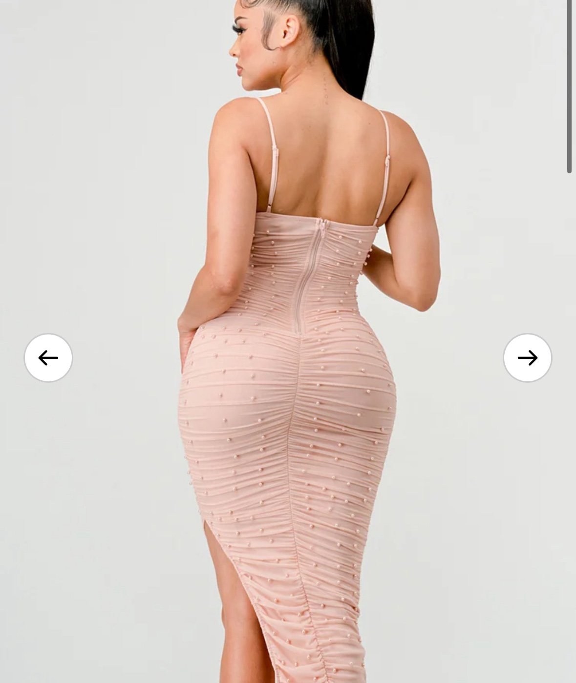 Pink pearl dress