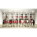 Libbey Glass set of 6 Showboat Tom Collins glasses red, black, and white, Vint