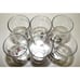 Libbey Glass set of 6 Showboat Tom Collins glasses red, black, and white, Vint