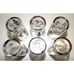 Libbey Glass set of 6 Showboat Tom Collins glasses red, black, and white, Vint