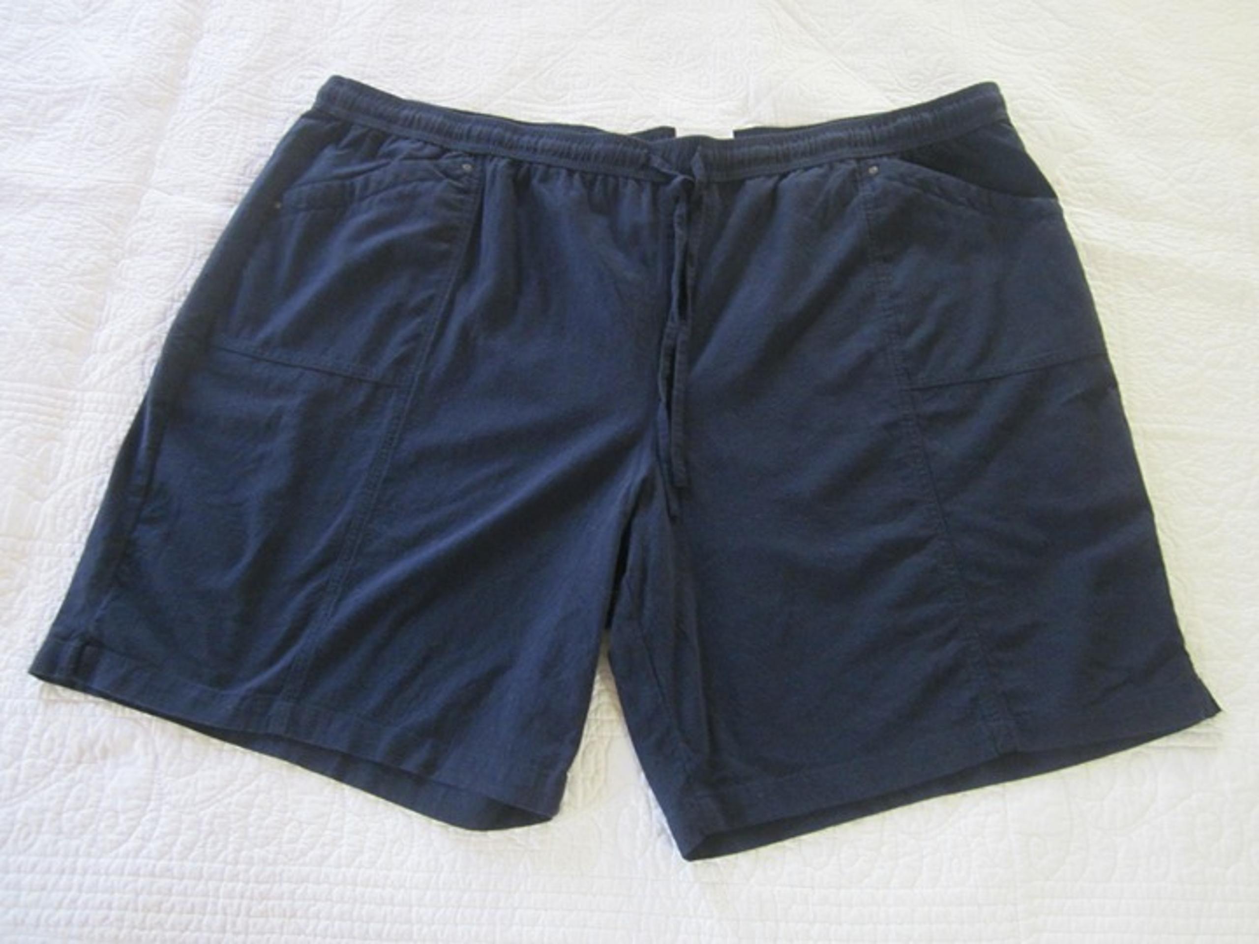Croft & Barrow Womens Shorts Size 3X Drawstring Pull On Phantom Blue