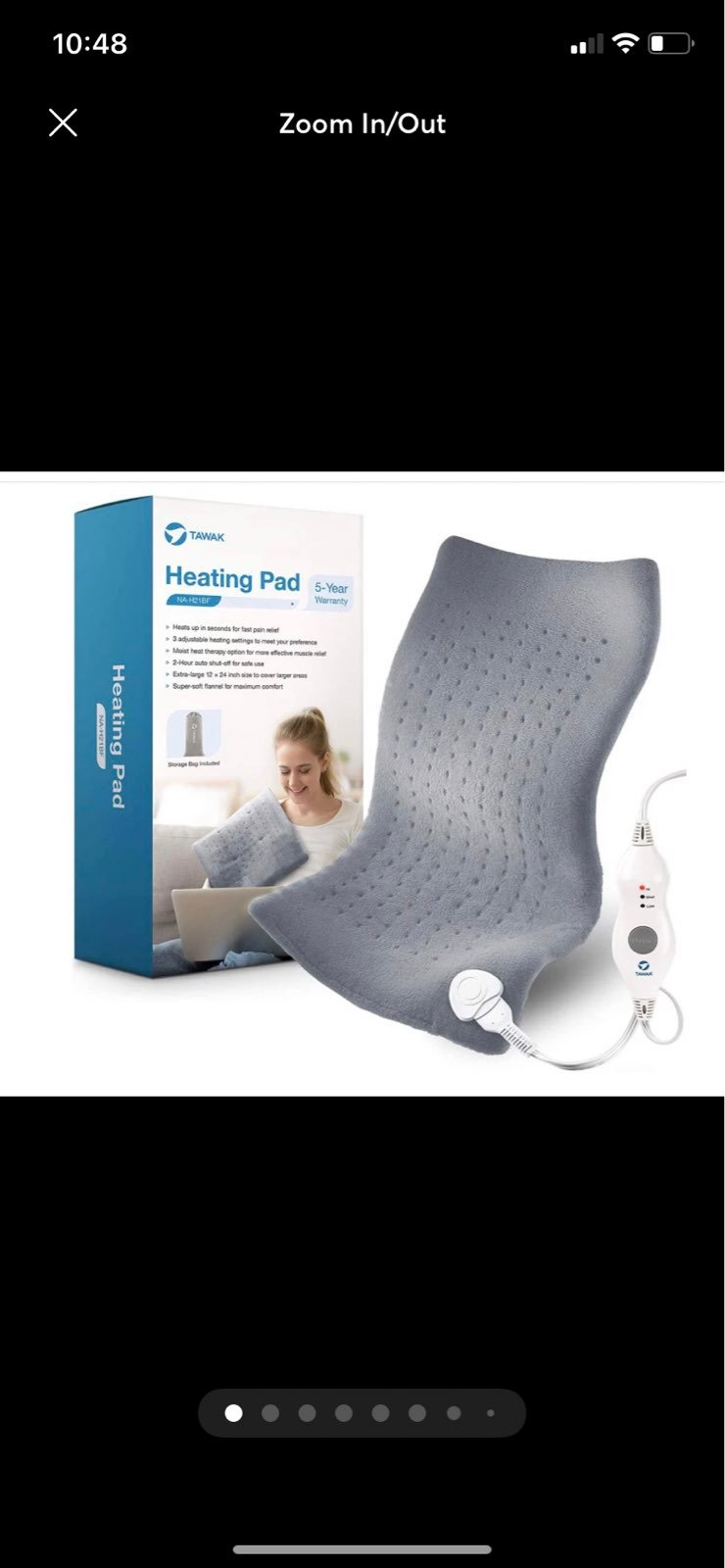 New in box upgrade fast heating pad for pain relief