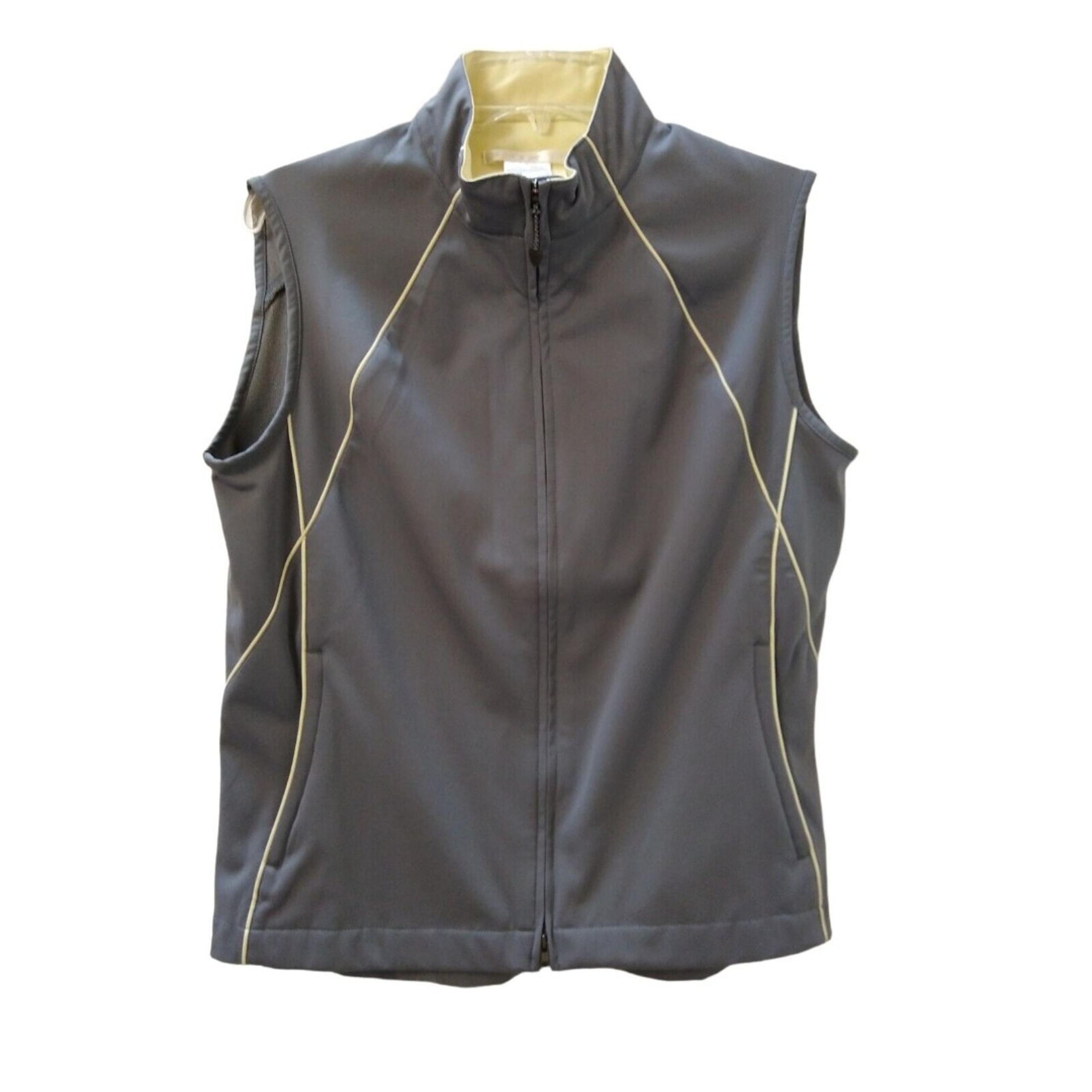 Nike Golf Gray Women's Clima-Fit Vest Large Tour Performance Zip Up Sleeveless
