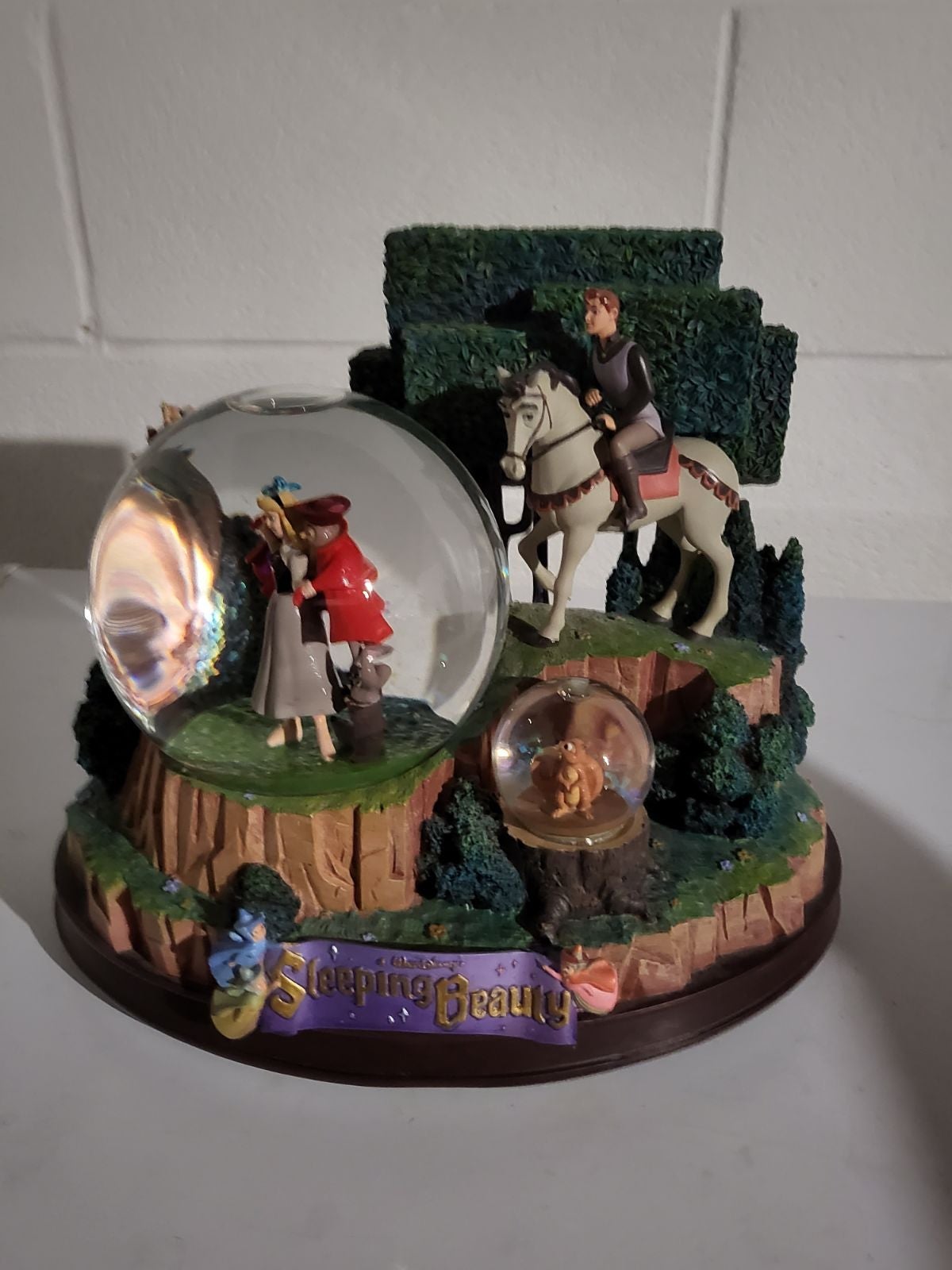 Rare and retired Disney Exclusive Sleeping Beauty music snowglobe
