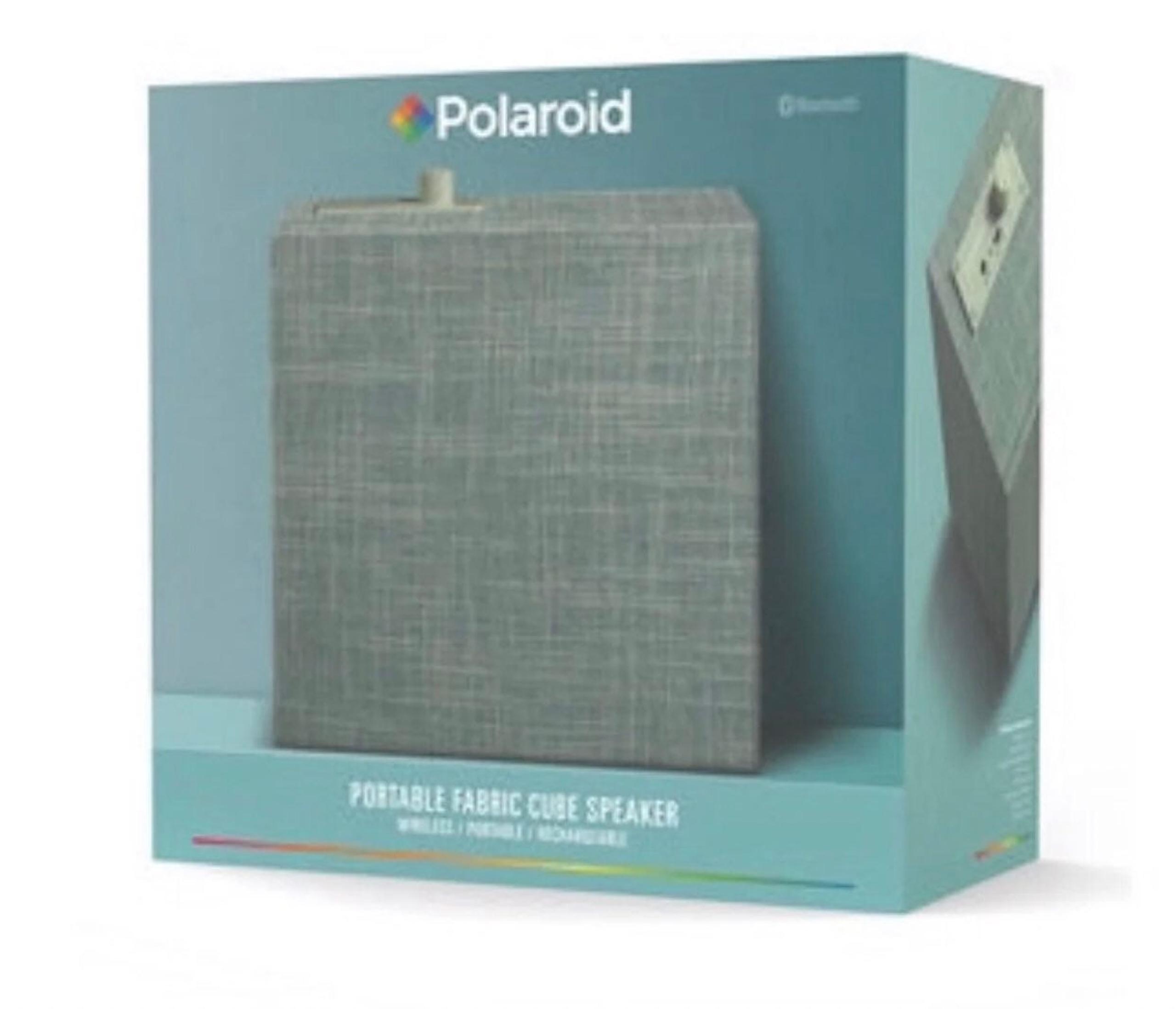 Polaroid Fabric Cube Speaker green