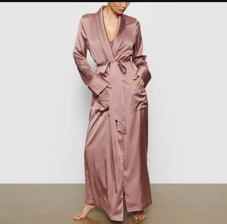 SKIMS Silk Robe, Rose
