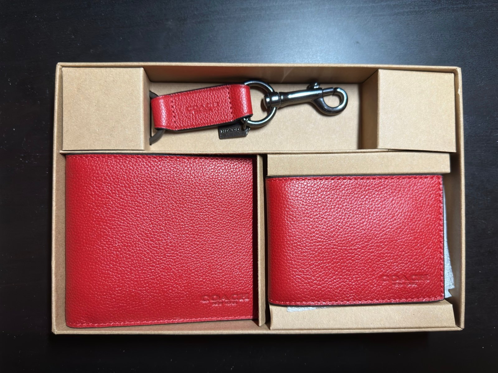 Brand New Coach Boxed 3 In 1 Wallet Gift Set