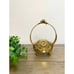 Vintage Gold Filigree Ormolu Footed Basket with Glass Coasters