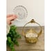 Vintage Gold Filigree Ormolu Footed Basket with Glass Coasters
