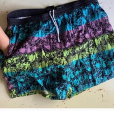 vintage 90’s neon Beach Gear board short