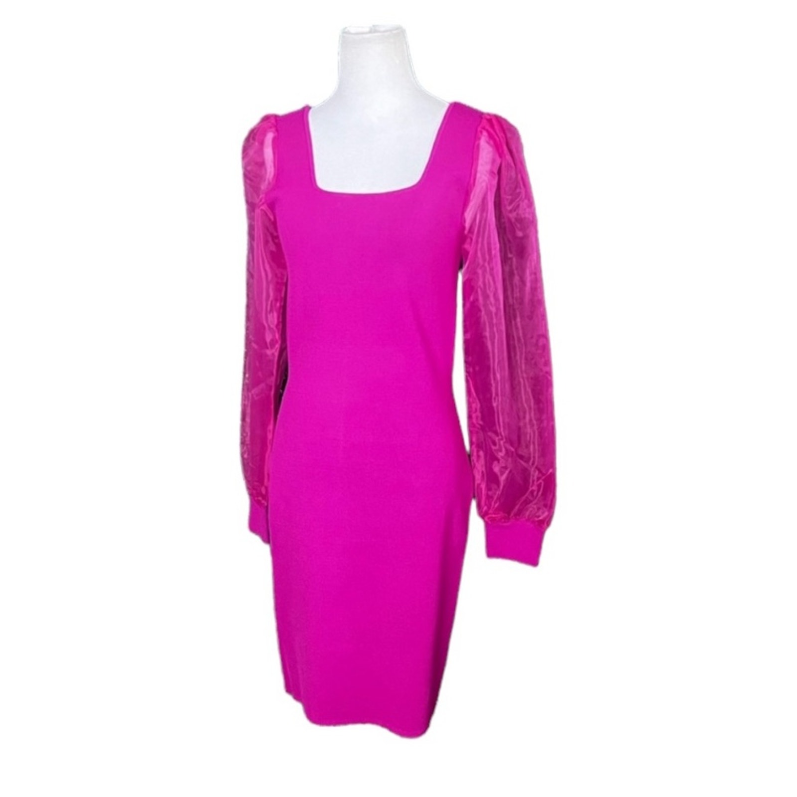 NWT House of Harlow 1960 Fuchsia Pink Corset Compression Knit Mini Dress - Sz L