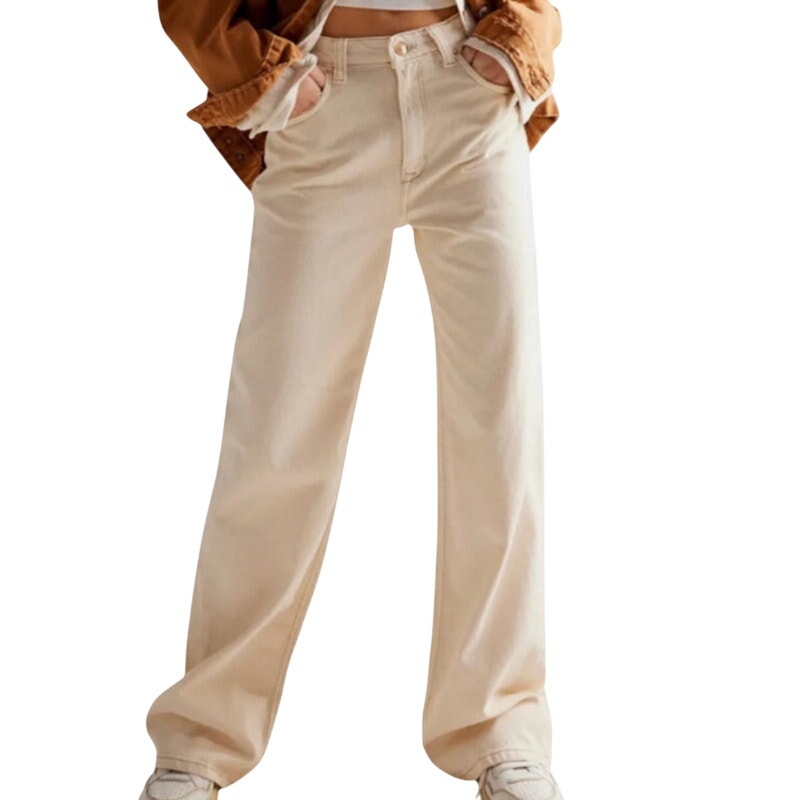 Free People We The Free Tinsley Baggy High Rise Jeans Straight Fit Size 28 NWT
