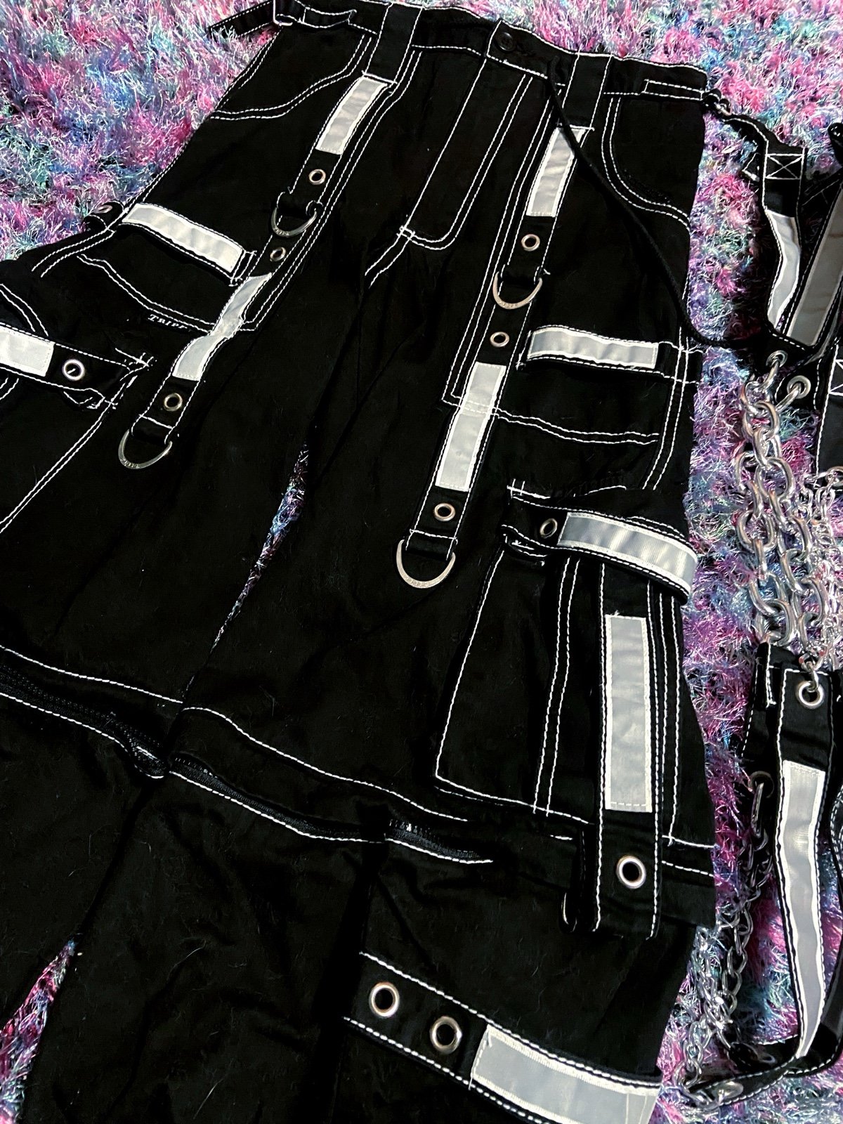 Tripp pants reflective white bondage