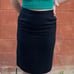 Prada Black Wool Midi Skirt