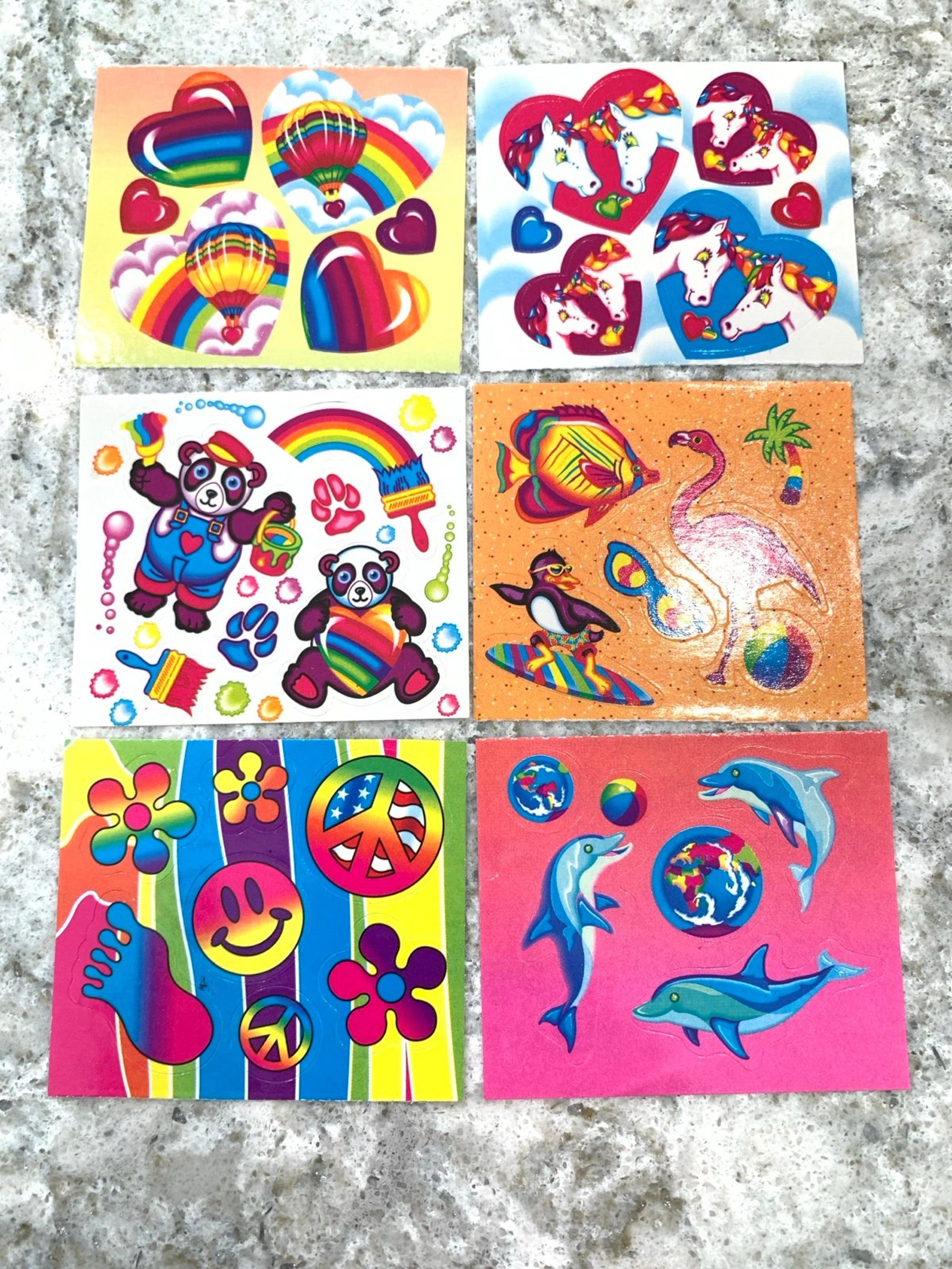 Rare Vintage Lisa Frank Variety Sticker sheets