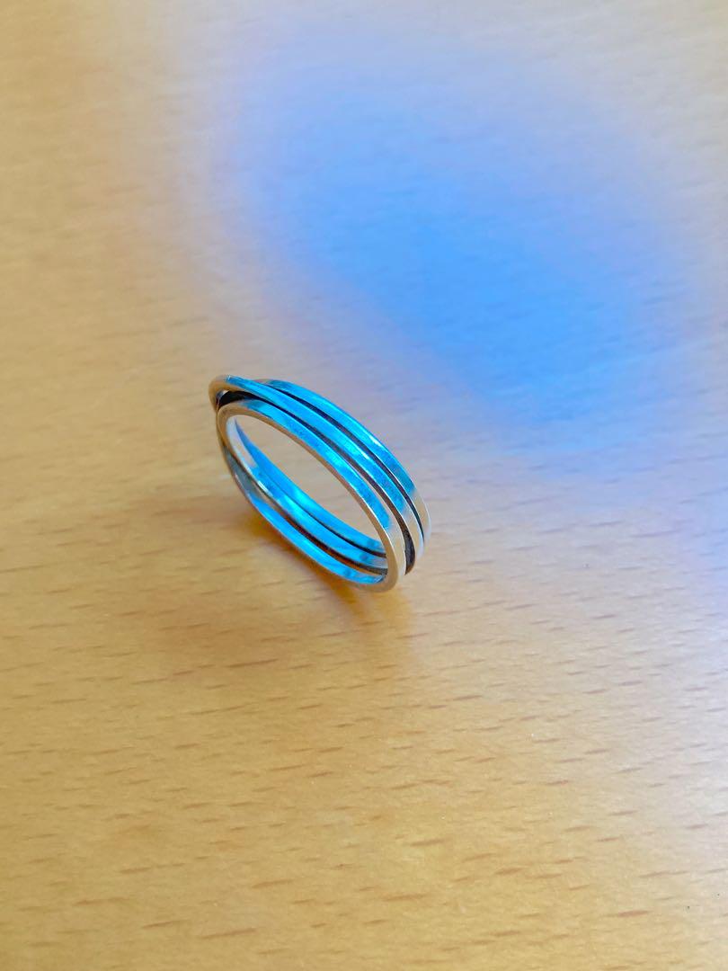 DAN TOMIMATSU, Band Triple Ring, 925 Silver