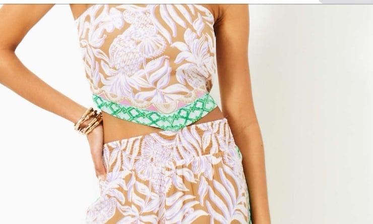 Lilly Pulitzer Multicolor halter strapless xxs Top