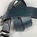 Frye dark teal navy belt silver buckle details size L new