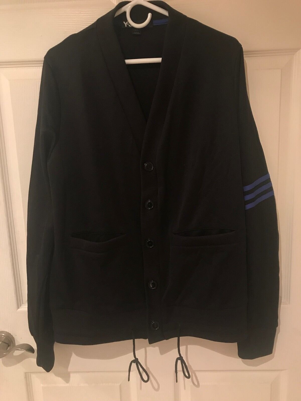 Y-3 Yohji Yamamoto Striped 3-stripe Cardigan Techwear